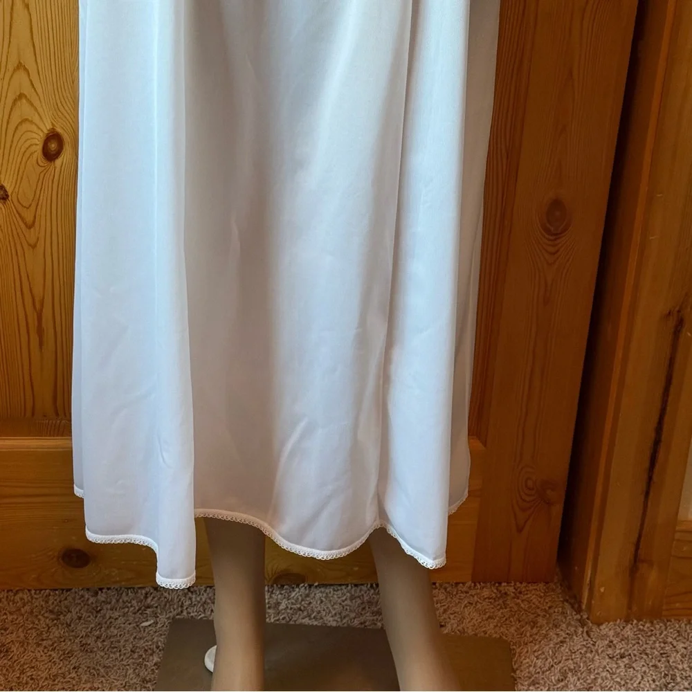 Vintage 60s French Maid Long Lingerie Slip Dress Lace S Feminine - Picture 3 of 13